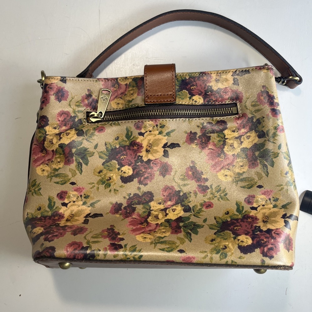 Patricia Nash Irving Bucket Handbag Leather Disstress Vintage Victorian Garden - Picture 10 of 11